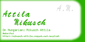 attila mikusch business card